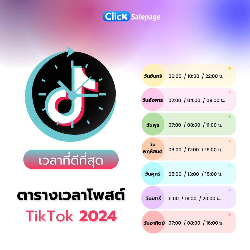 ตารางเวลาโพสต์TikTok