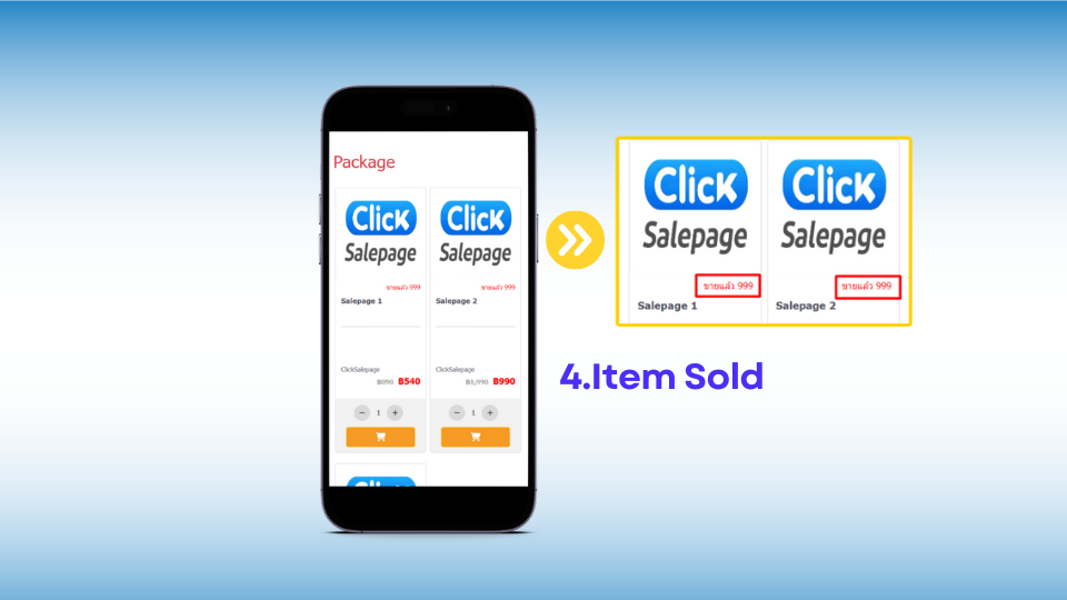 ฟีเจอร์บนระบบ ClickSalepage